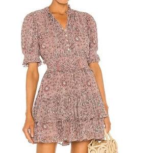 Cleobella Madelyn Dress Mini Meadows Block Print size large